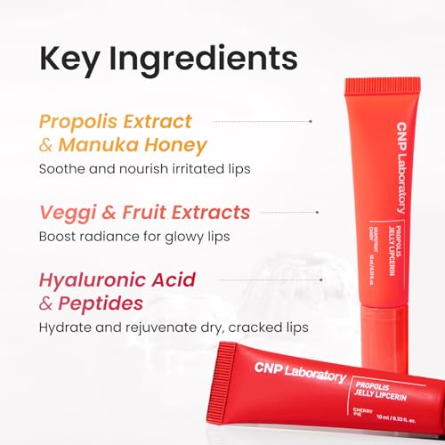 CNP Propolis Jelly Lipcerin Honey Cake 0.3oz – Hydrating Glossy Lip Balm, Effortless Application