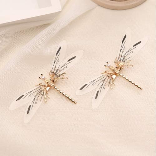 Canjoyn 3 Pcs Gold Tone Alligator Hair Clips with Pearl Accents
