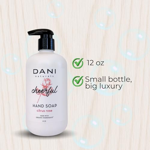 DANI Naturals Citrus Rose Liquid Hand Soap, Sulfate-Free & Vegan, 12 fl oz
