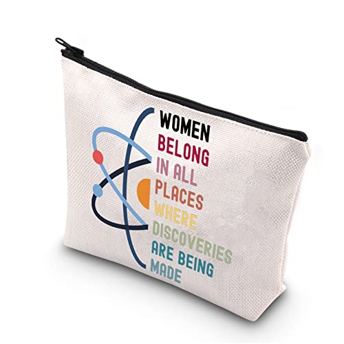 Steminist Canvas Makeup Bag - Women in STEM Zipper Pouch Organizer