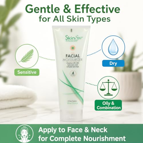 SkinSpa Daily Face Moisturizer with Hyaluronic Acid, Retinol & Vitamins, 8 oz