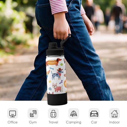 WWHSAI 18oz Insulated Tumbler for Dog Lovers - Cute Dog Design