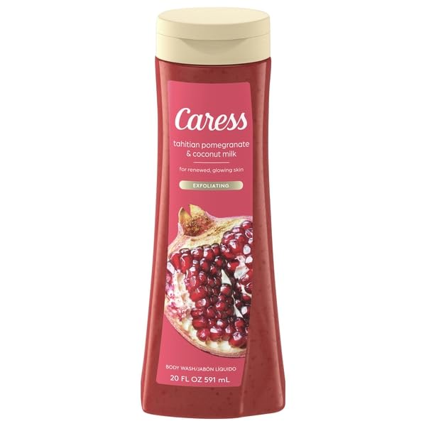 Caress Tahitian Pomegranate & Coconut Milk Body Wash 20oz Exfoliating