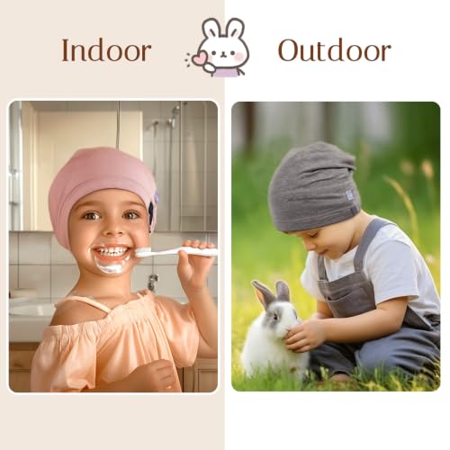 OLESILK Pink Baby Bonnet 6-12 Months - Anti-Frizz Tangle-Free Protective Hat