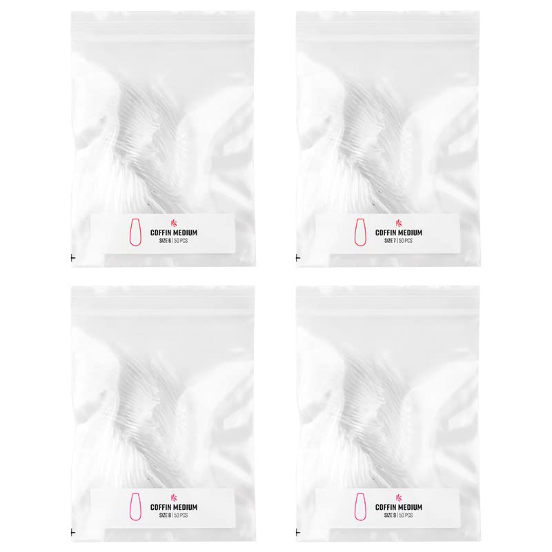 Kiara Sky Gelly Tip Refill Packs - Medium Coffin Shape Soft Gels