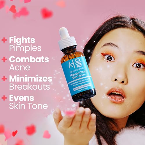 SeoulCeuticals Korean Acne Serum with Natural Salicylic Acid - 1oz