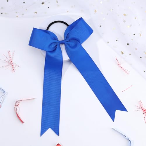 OAOLEER 16pc Cheerleading Hair Bows - Long Tail Grosgrain Ribbon for Girls