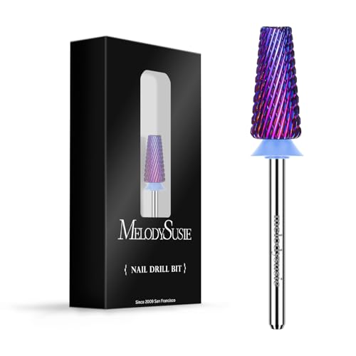 MelodySusie Medium 5-in-1 Nail Drill Bits - Purple Cross Cut