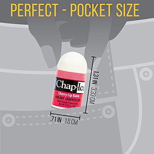 Chap-Ice Cherry Mini Lip Balm – 12-Count Pack with Vitamin E