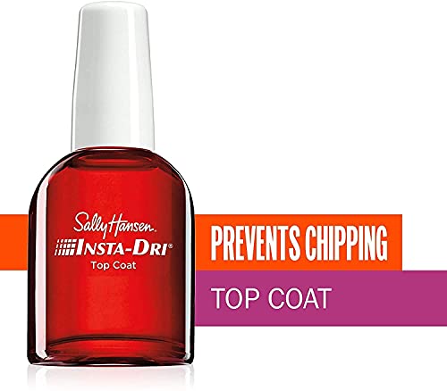 Insta-Dri Top Coat Clear Nail Polish - Pack of 2, 0.45 Fl Oz, Anti-Chip & Fast Dry