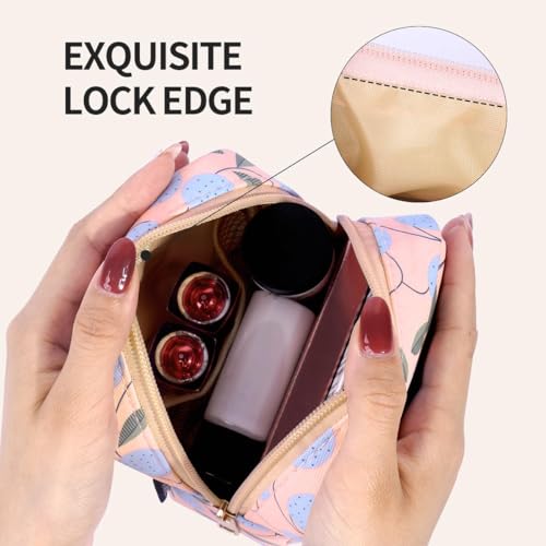 MAANGE Portable Makeup Bag for Purse - Cute Mini Organizer with Pockets