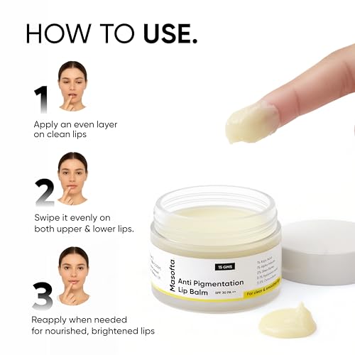 Masofta Kojic Acid & Shea Butter Lip Balm with SPF 30 - 15g