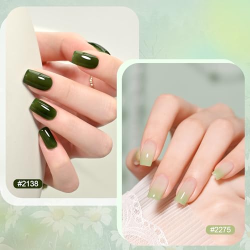 GAOY Sheer Gel Nail Polish Set - 6 Colors including Emerald Green