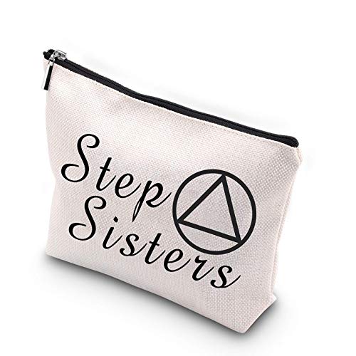 Personalized Sobriety Sister Gift Makeup Bag - Best Friend AA NA Gift Pouch