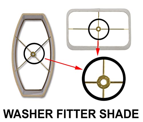 7-Inch Brass Plated Steel Lamp Harp Holder for Table & Floor Lamps