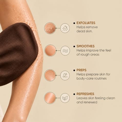 Jardin D'Oleane Moroccan Kessa Glove Scrub Brown - Exfoliating Bath Tool
