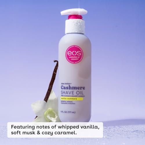 EOS Cashmere & Vanilla Shave Oil Bundle - Smooth, Hydrating Skin Care Set