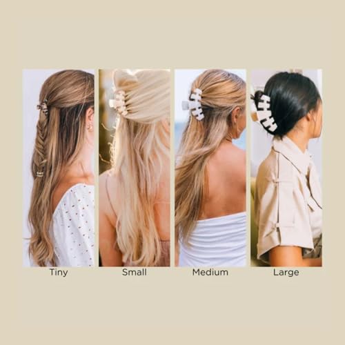 Teleties Medium Hair Clip - Strong Grip, Bendable Teeth, Jet Black