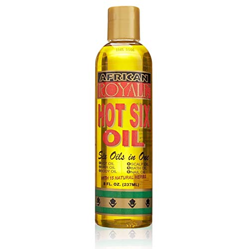 African Royale Hot Six Oil - 6-in-1 Multipurpose Hair, Scalp & Body Oil, 8 Oz