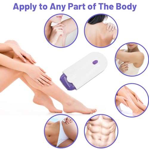 KAILIYA Portable Painless Epilator for Women & Men, 1 Pack, Violet/White