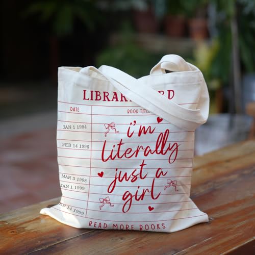 Library Card Tote Bag for Book Lovers - Perfect Christmas Gift