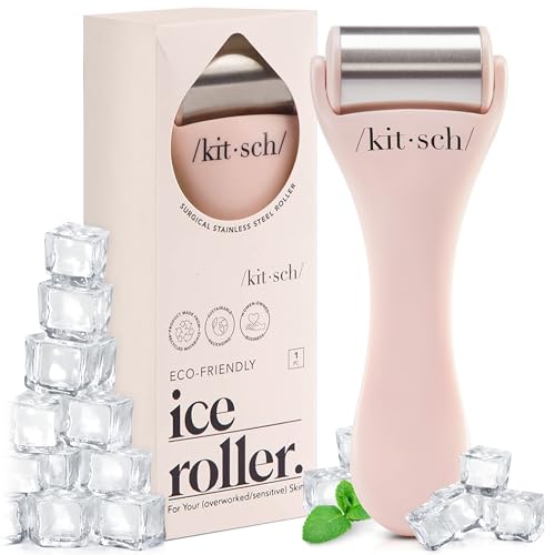 Kitsch Pink Ice Face Roller for Cooling & Puffiness Reduction - Women & Men
