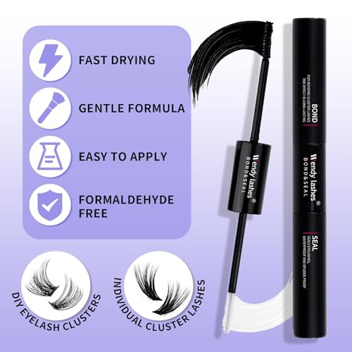 WENDY LASHES DIY Lash Clusters Kit - 280 Pcs 12-16mm D Curl