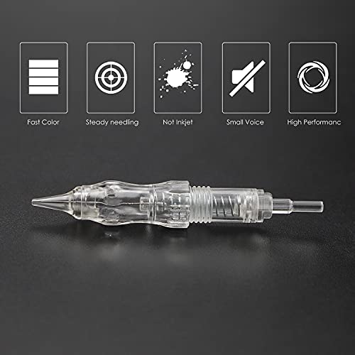 BIOMASER 10PCS 1R-0.18MM Sterilized Permanent Makeup Needles