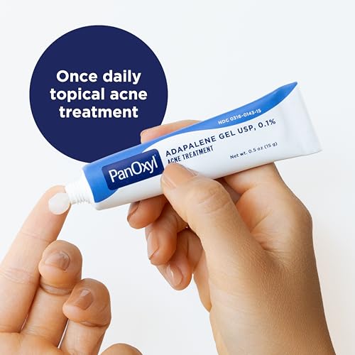 PanOxyl Adapalene 0.1% Leave-On Gel for Acne Treatment, 0.5 oz