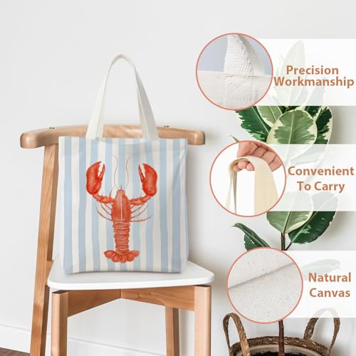 Floral Striped Canvas Tote Bag for Everyday Use