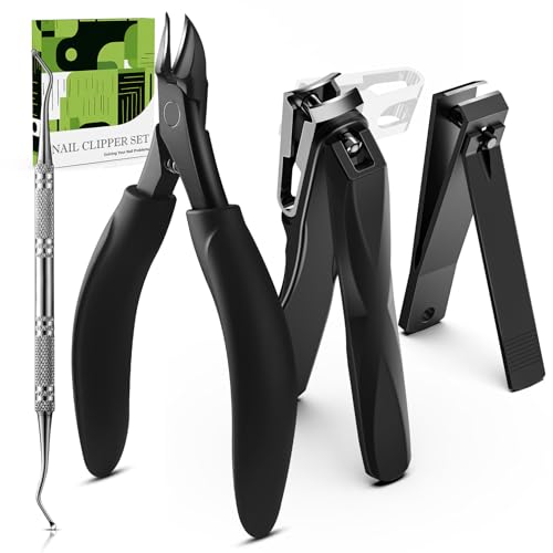 Baluca Heavy Duty Toenail Clippers for Thick Nails with 360° Rotating Head