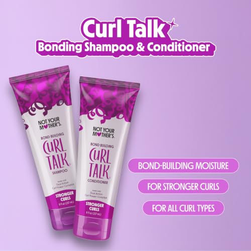 Not Your Mother's Curl Talk Bond Building Shampoo & Conditioner Set - 8 fl oz Each | Strengthens & Hydrates Curly Hair