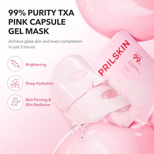 APRILSKIN TXA Pink Capsule Gel Mask - Overnight Hydrating Mask for Uneven Skin Tone, 30g