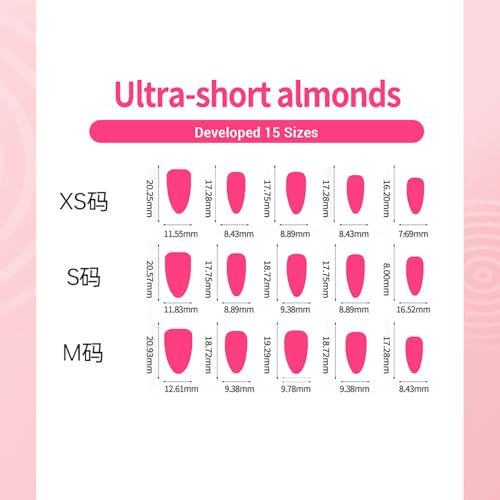 30pcs Almond Press on Nails with Sea Turtle & Flower Design