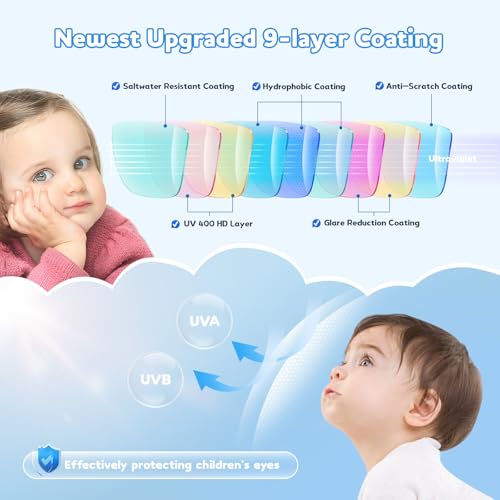 UV400 Baby Sunglasses with Strap for Infants & Toddlers