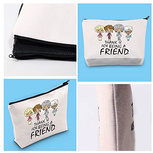Being A Friend Makeup Bag - Funny Quote Cosmetic Bag for Friends