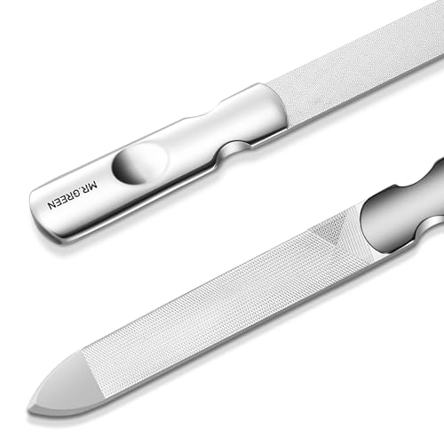 MR.GREEN Stainless Steel Double-Sided Nail File for Manicure & Pedicure