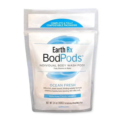 Earth Rx BodPods Ocean Fresh Plant-Based Moisturizing Body Wash - Pack of 36