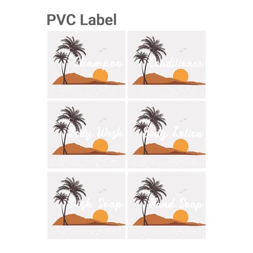 Gradient Plastic Pump Bottles 500ml - 3 Pack with Labels