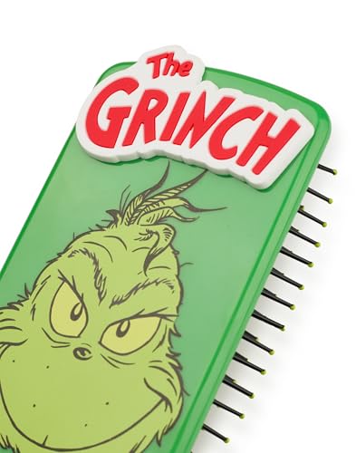 The Grinch Hair Brush and Scrunchie Set - Green Paddle Brush