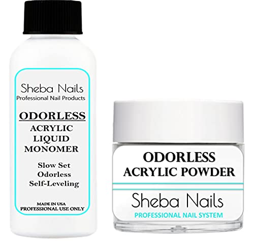 Sheba Nails Odorless Acrylic Nail Kit - 2 Piece Set for State Board