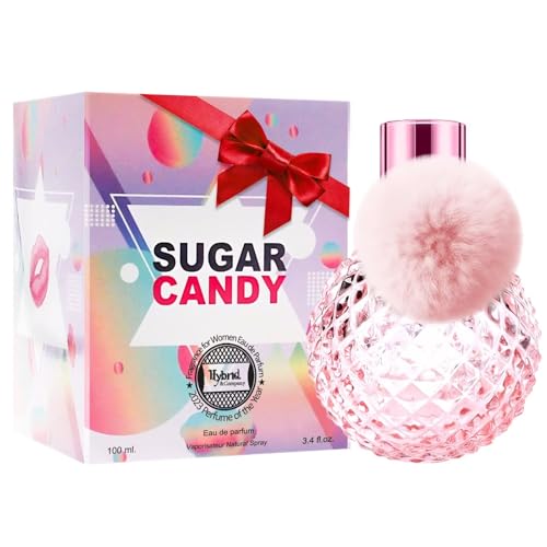 Hybrid & Company Sugar Candy Sweet Eau de Parfum Spray 3.4 Fl Oz - Romantic & Long-Lasting Fragrance (Pack of 1)