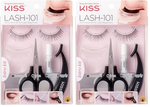 KISS Lashes Beginner's All-In-One Lash Extensions Kit - Negro (Pack of 2)