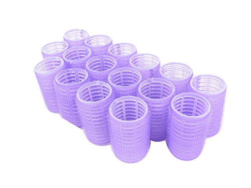 Medium Size Self Grip Hair Curlers Set for Fine & Short Hair - 16 Pieces