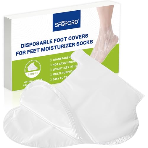 300PCS Extra-Large Disposable Foot Covers for Moisturizing & Spa Care