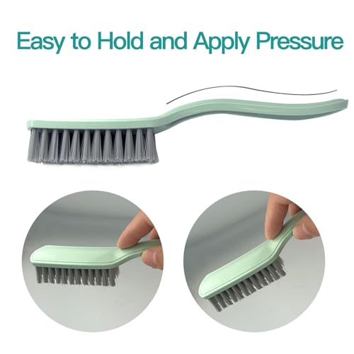 Curved Handle Nail Brush Set - 4 Pcs Multi-Purpose Cleaning Brushes