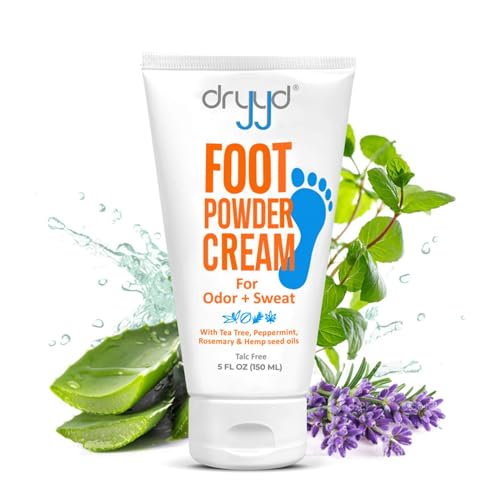 Dryyd Foot Powder Cream – Talc-Free Deodorant with Tea Tree & Peppermint