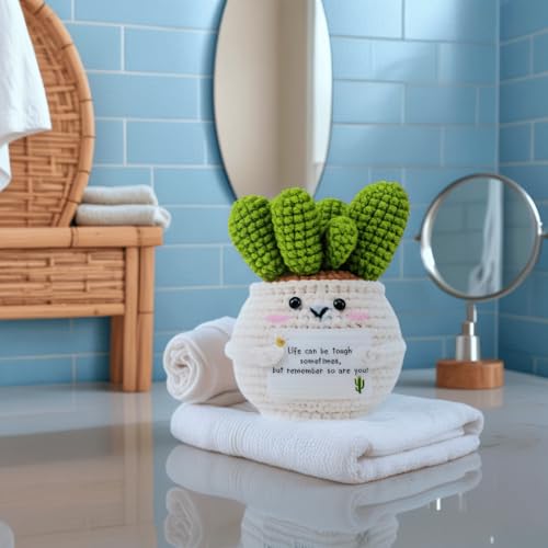 Handmade Crochet Cactus Doll | Positive Emotional Support Gift