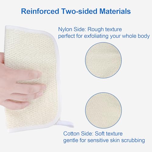 GigaGround Exfoliating Washcloths - 3 Pack Dual-Sided Scrubber