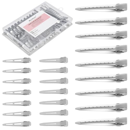 Mia Klein 60-Piece Hair Clips Set with Storage Case - Assorted Sizes for Styling & Salon Use